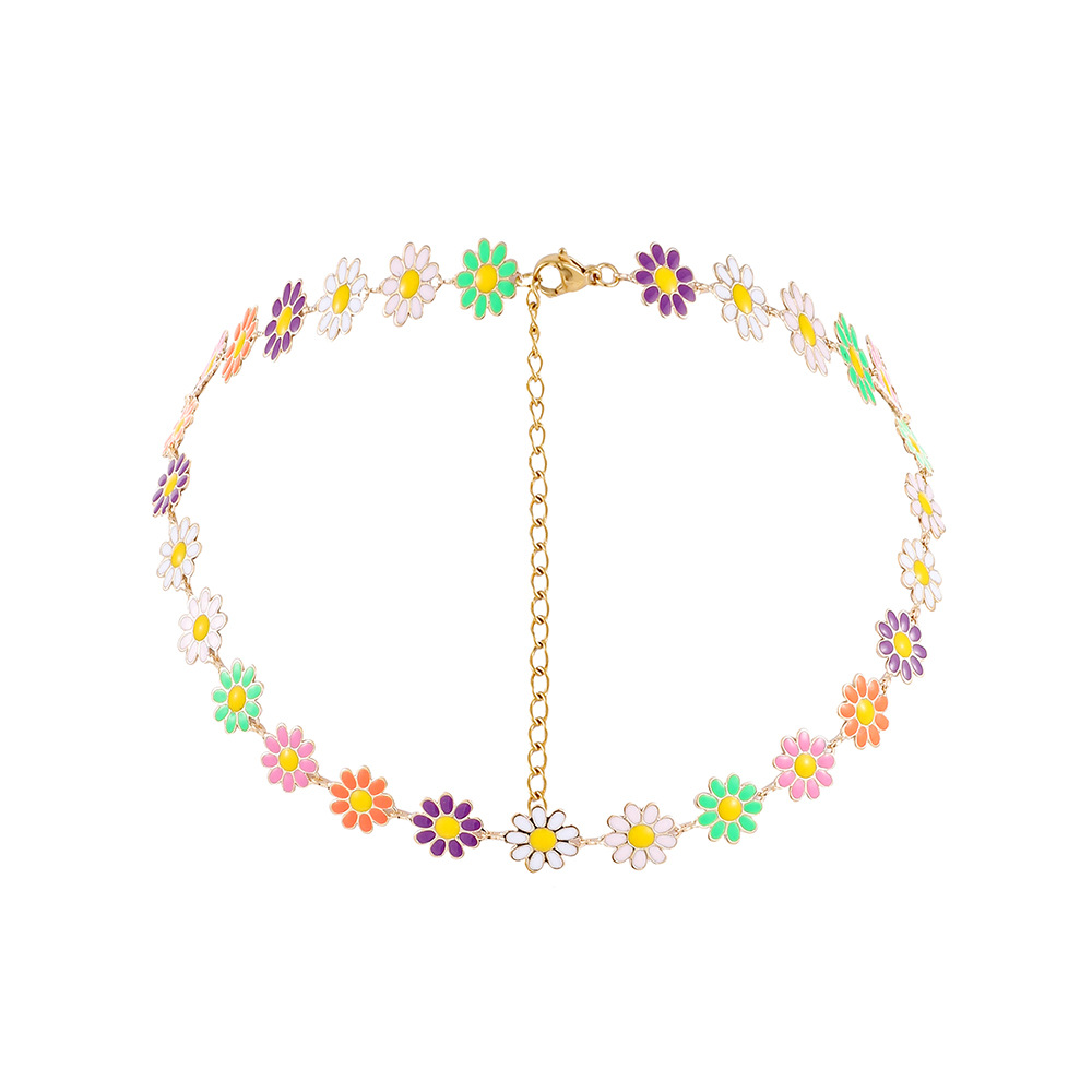 Mode Fleur Alliage Placage Femmes Collier 1 Pièce display picture 2