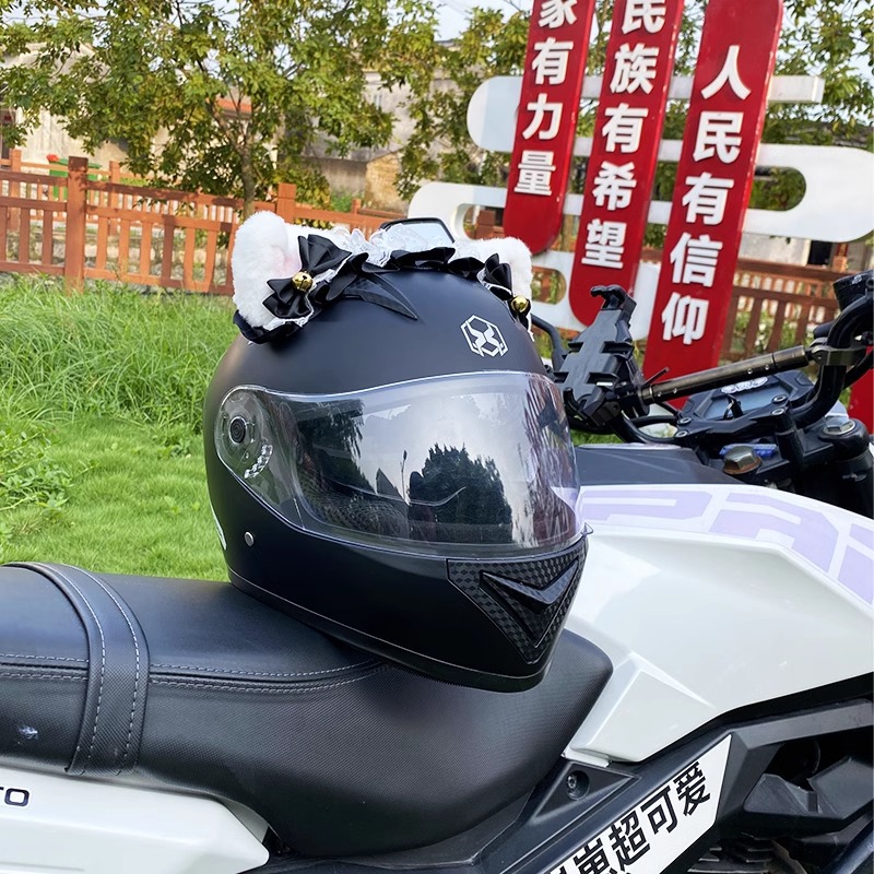 Creative Versatile Black and White Hair Band Helmet Decoration Motorcycle Accessories
