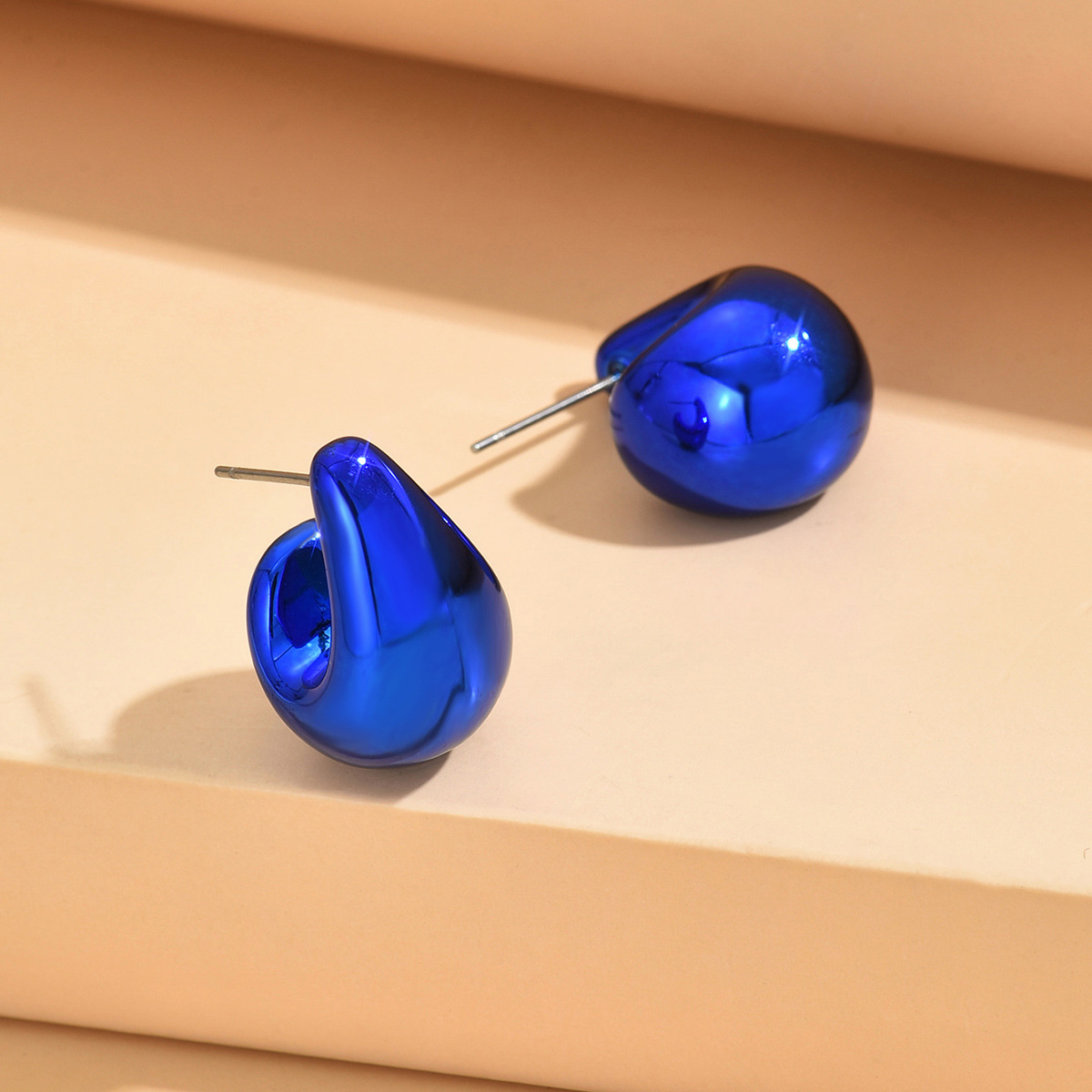 1 Pair Simple Style Classic Style Water Droplets Plating Arylic Ear Studs display picture 8