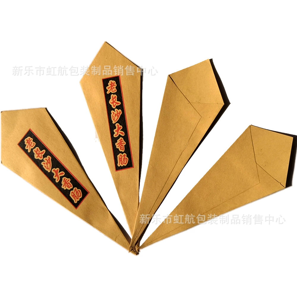 Старая колбаса Крафт бумажный мешок колбасы упаковывая бумажный мешок сопротивления треугольника бумажного мешка масл-доказательства бумажный мешок с покрытием