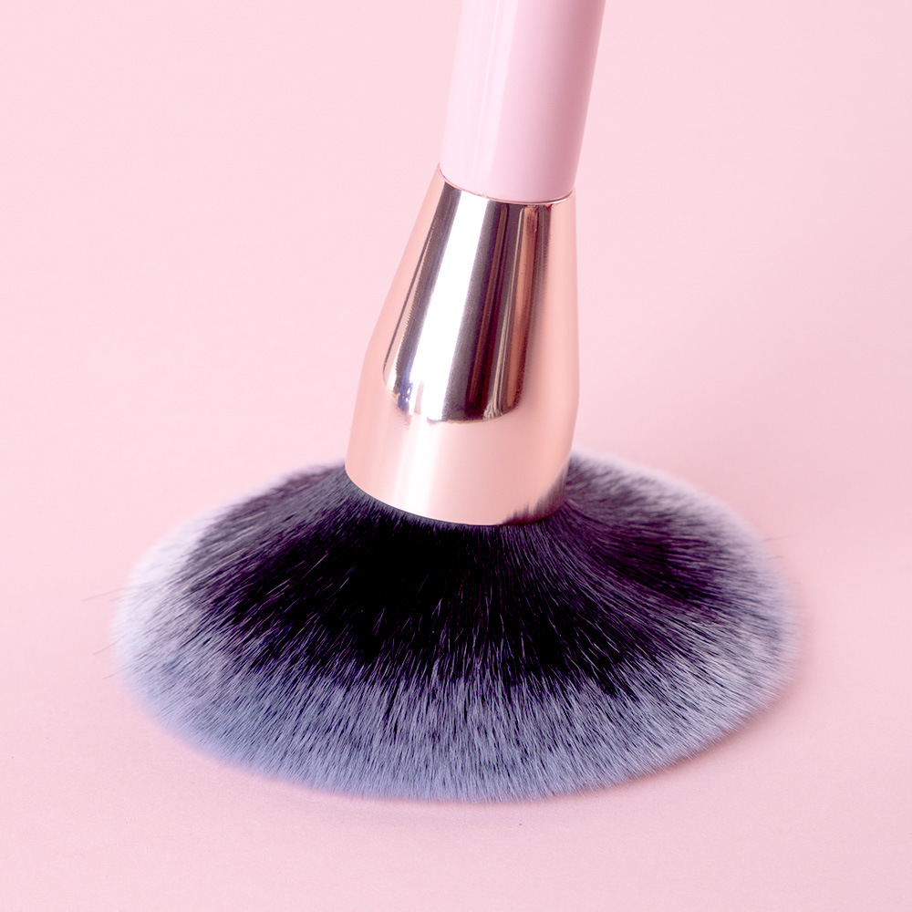 Nuevo polvo mango suave pelo grande miel cepillo belleza maquillaje herramientas rubor acabado resalte reparación polvo suelto maquillaje cepillo