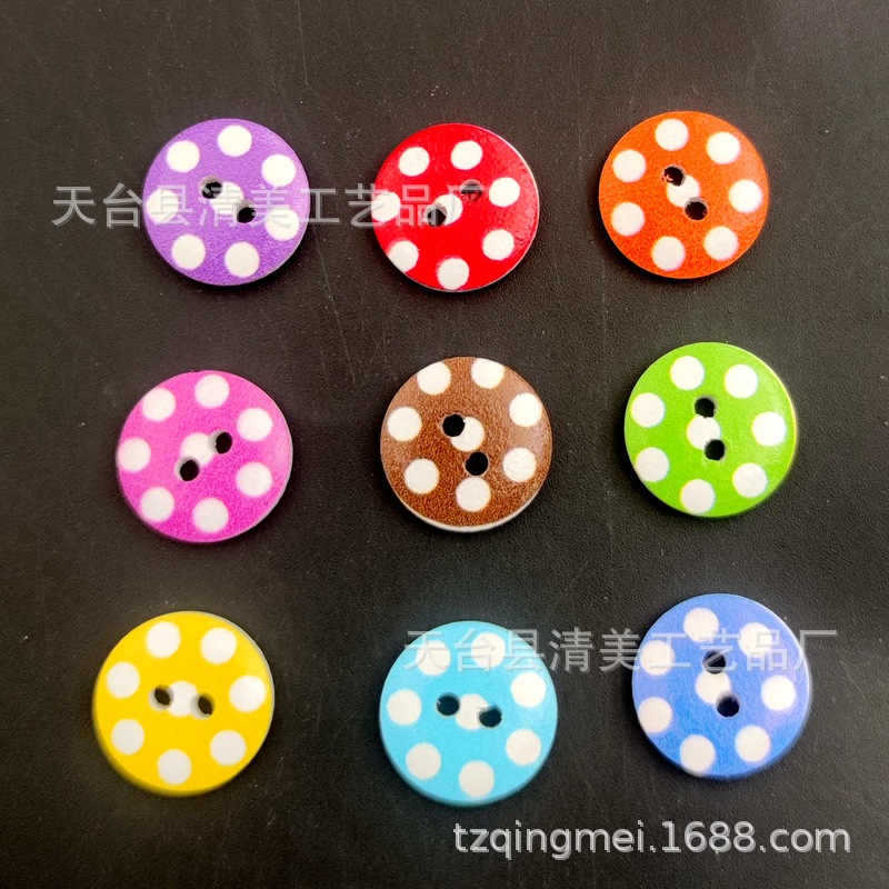 15mm fondo blanco pintado a cuadros, lunares, rayas botones hermosa decoración de los niños artesanías 100 unidades un paquete