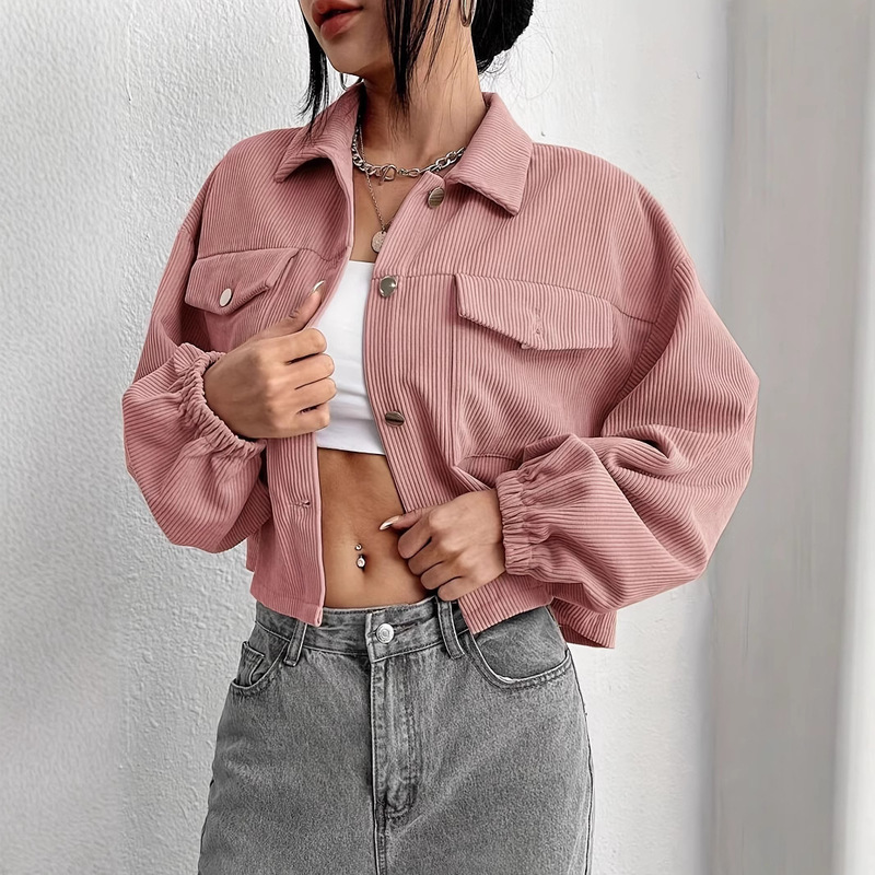 Europe and the United States cross-border hot casual corduroy cardigan short jacket coat women ~ independent station AliExpress Europe and the United States cross-border hot casual corduroy cardigan short jacket coat women ~ independent station AliExpress