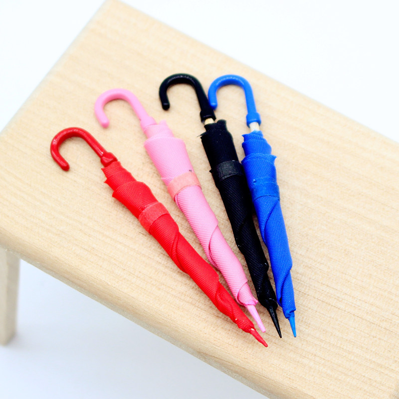 Dollhouse Doll House Artificial Mini Colorful Umbrella Cannot Be Opened Retro Miniature Scene Ornaments