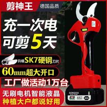 电动剪刀修枝剪刀果树充电式液晶无线锂电园艺园林粗枝直销一件