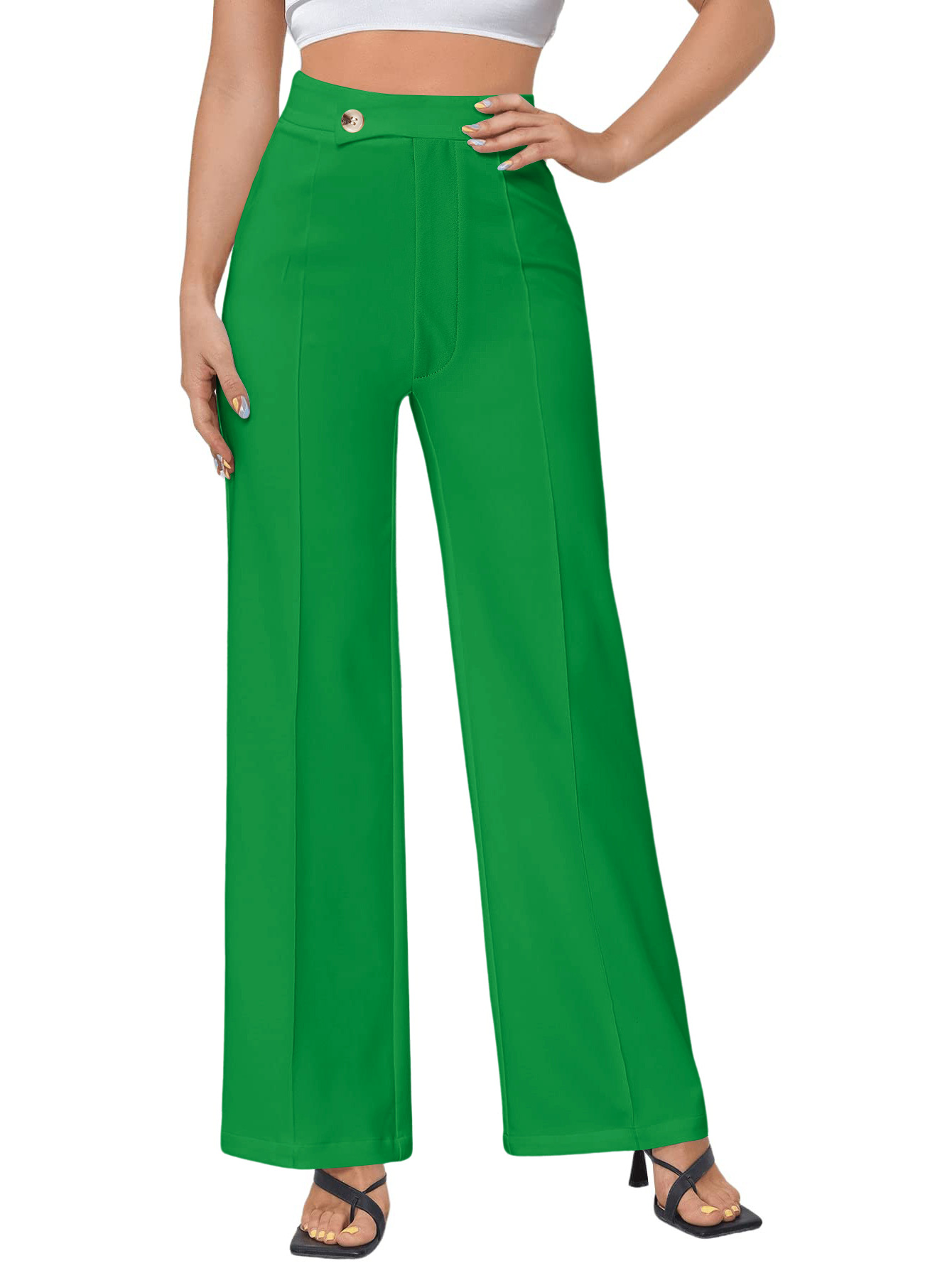 Îmbrăcăminte pentru femei pantaloni casual noi toamnă cu temperament nou pentru navetă pantaloni evazați pantaloni versatili la modă pentru femei_voghion.com