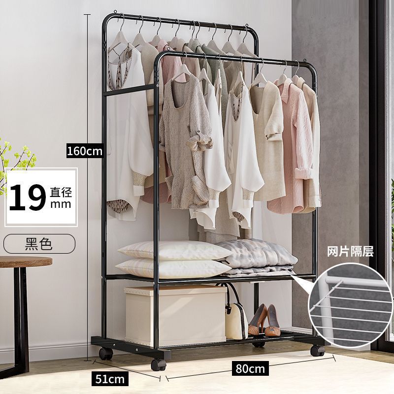 [이중극형 이중수납층] 길이 80CM 검정색