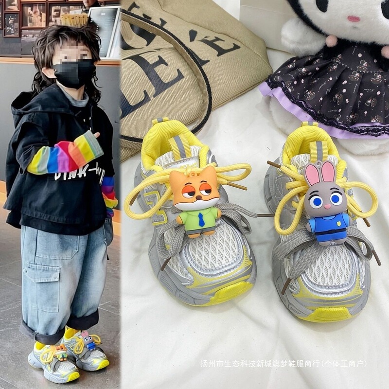Children's Sneakers Zootopia 2026 Spring New Model Boys' and Girls' Sonic Rabbit Sports Shoes Children's Sneakers Zootopia 2026 Spring New Model Boys' and Girls' Sonic Rabbit Sports Shoes