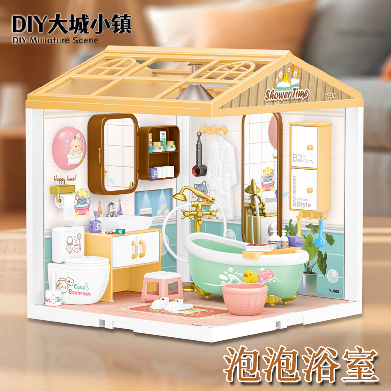 Jiaerle シーンハウス DIY おもちゃビッグシティタウンビルディングブロックギフトミニチュアパズル漫画装飾品教育とトレーニングギフト|undefined