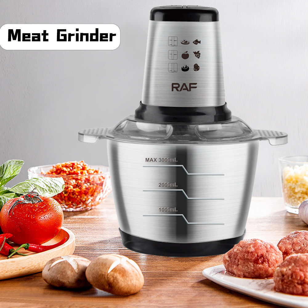 국경 유럽 게이지 3L 다기능 스테인레스 스틸 전기 고기 분쇄기 주방 가전 전기 보조 식품 요리 기계 혼합