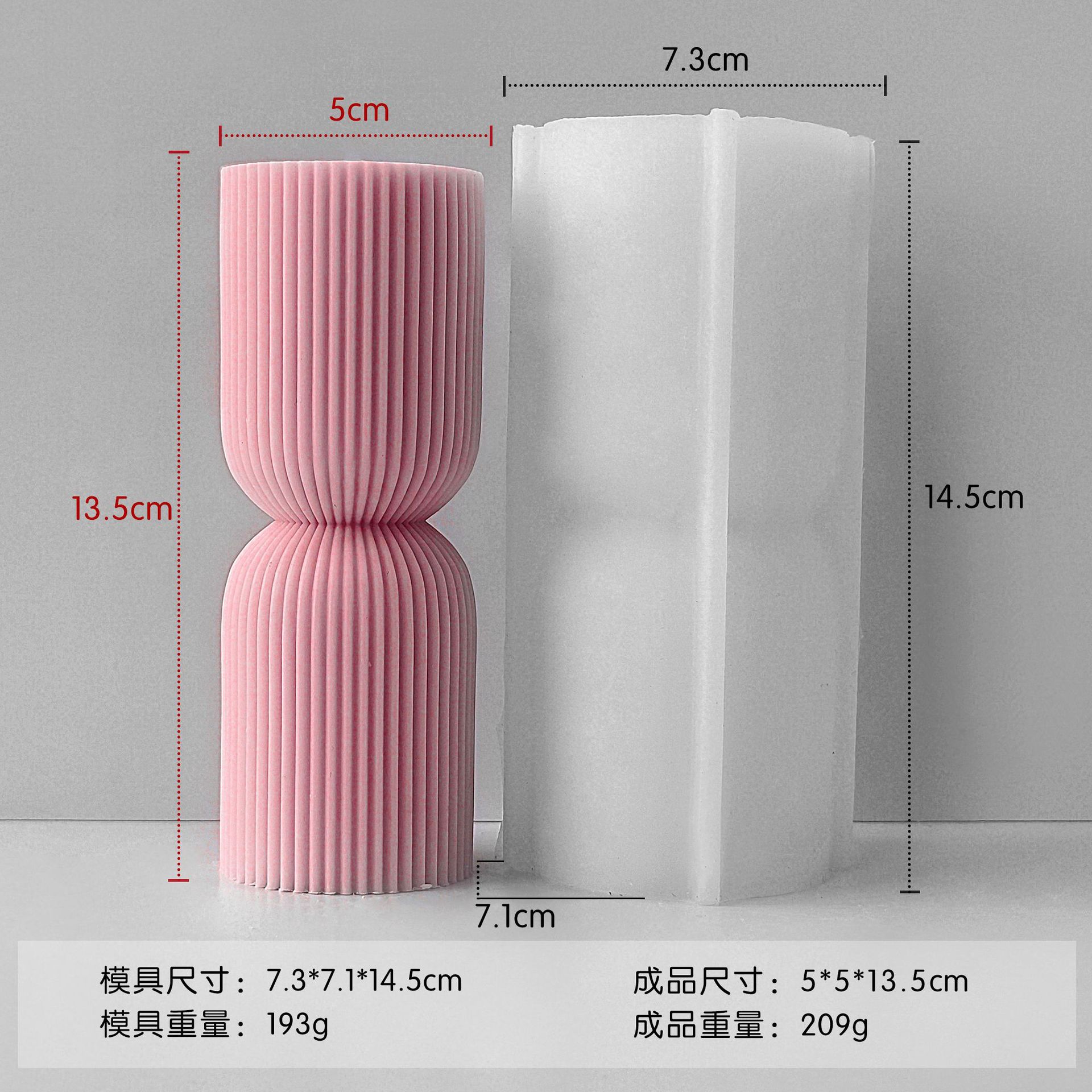 Jia Huimei nudo columna molde de silicona columna estereoscópica rayas frita