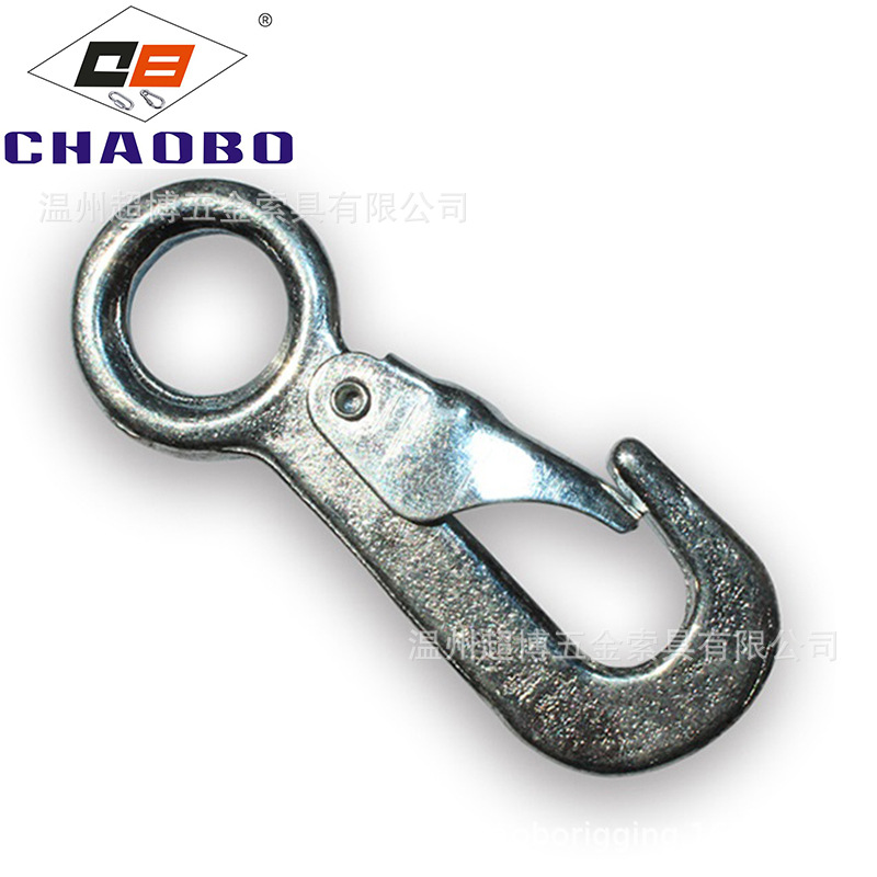 厂家供应 固定圆眼弹簧钩 锌合金弹簧钩 五金索具配件CB-5034Z