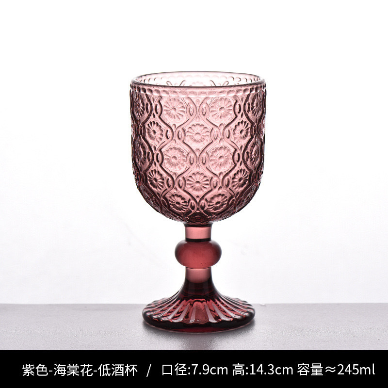 Nuevo retrógrado tallado alto taza de agua taza de vino taza de bebida creativa elegante casa hotel café utensilios de vino