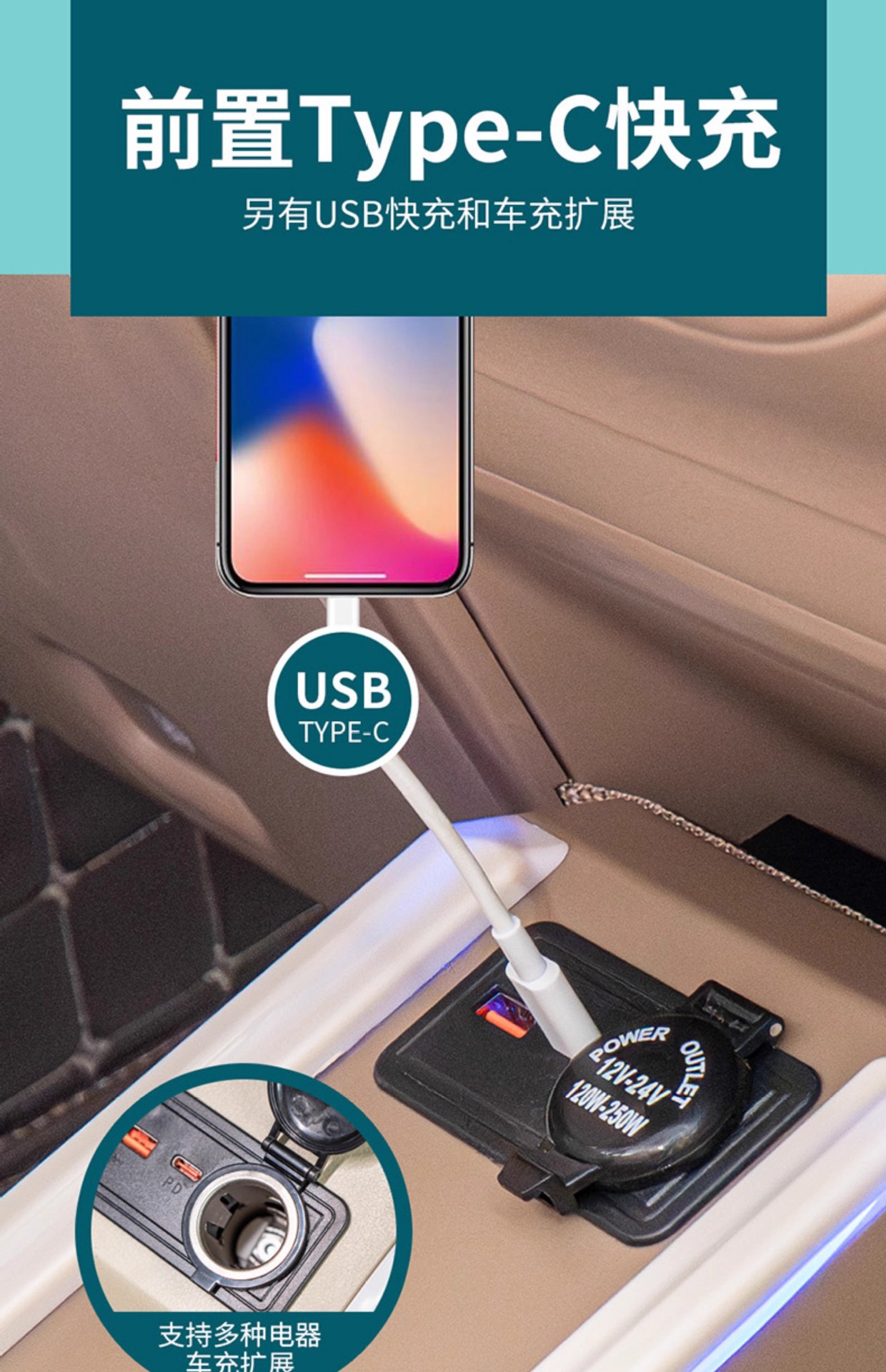 25 Models of Hongguang Mini Ev Four-Door Version Armrest Box Fourth Generation Macaron Center Console Modification Accessories Storage Box