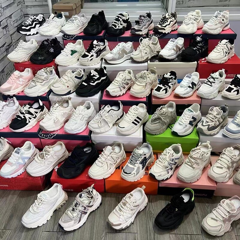 Shoe Supplier for Women's Casual Sneakers, Dad Shoes, Suitable for Opening a Store, Street Vending, and Foreign Trade, Low-Priced Shoes, Low-Heeled Shoes