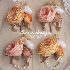 VHM7批發歐式婚禮手伴新娘新郎伴娘伴郎父母親結婚胸花姐妹手腕花