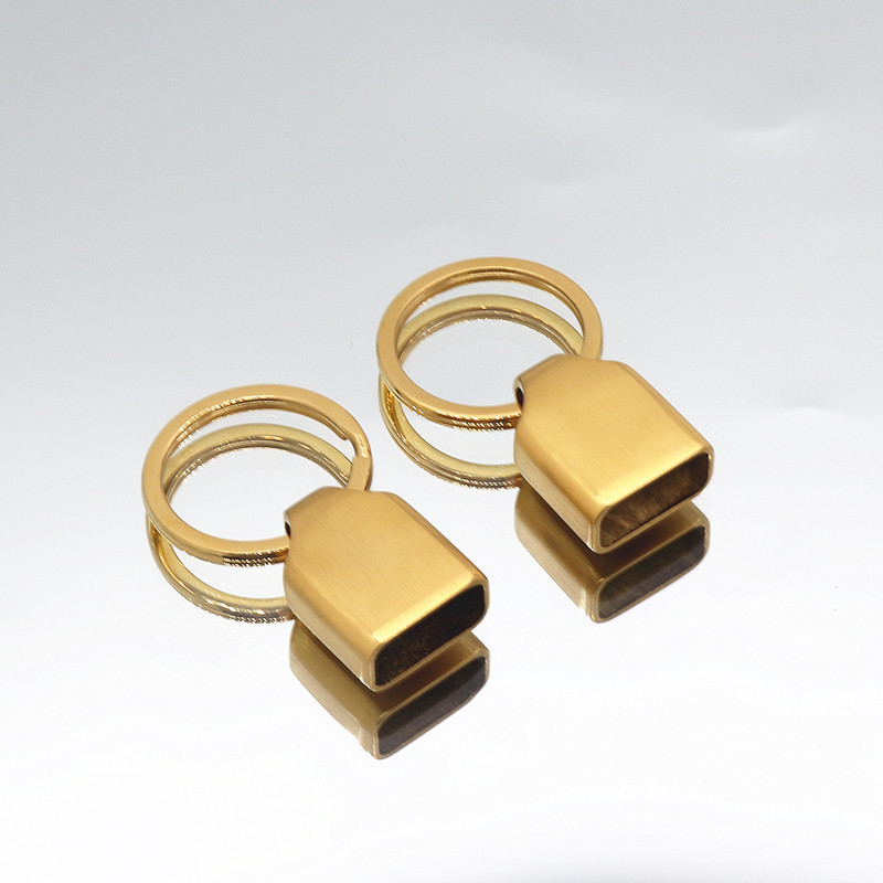 pu皮绳钥匙扣配件不锈钢镀金饰品五金配件 diy编织皮绳钥匙圈挂件