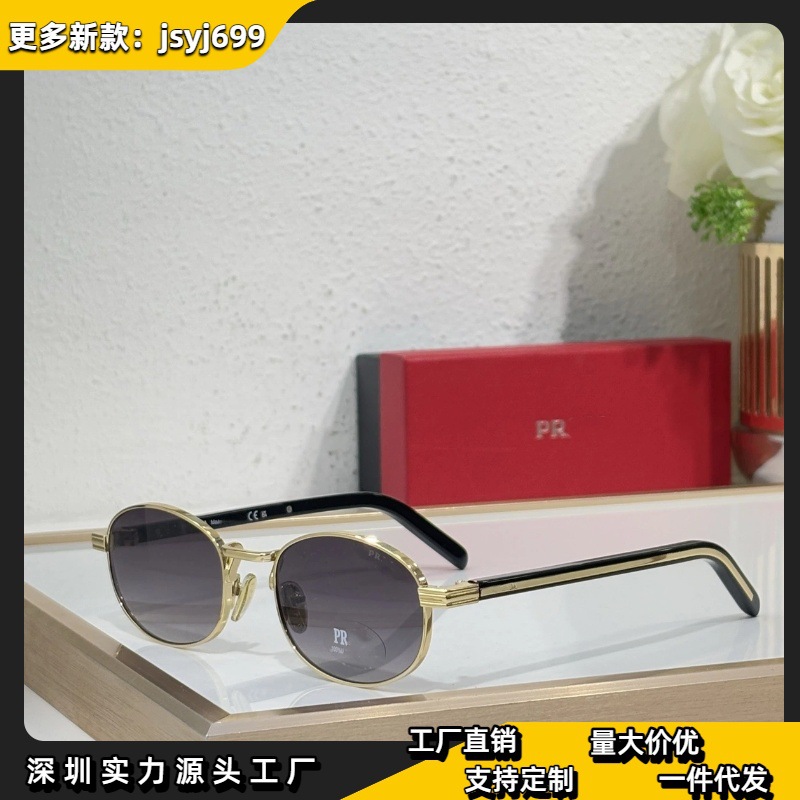 P Brand New Model Aviator Sunglasses for Men, Popular in Europe and America, Same Style as Female Celebrities, Fashionable Sunglasses Prb53S