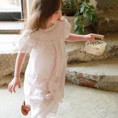 女童背心裙2024夏款草莓珊韓國童裝女孩時尚洋氣外搭紗背心裙