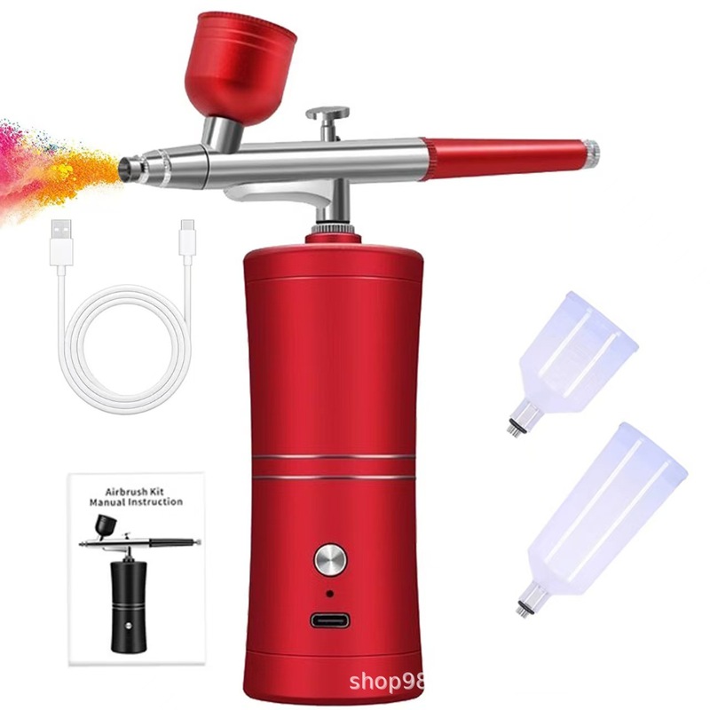 家庭用酸素注入器、保湿スプレー、カラーマニキュア、ベーキングモデルスプレーガン用の電動エアブラシセットの国境を越えた供給|undefined
