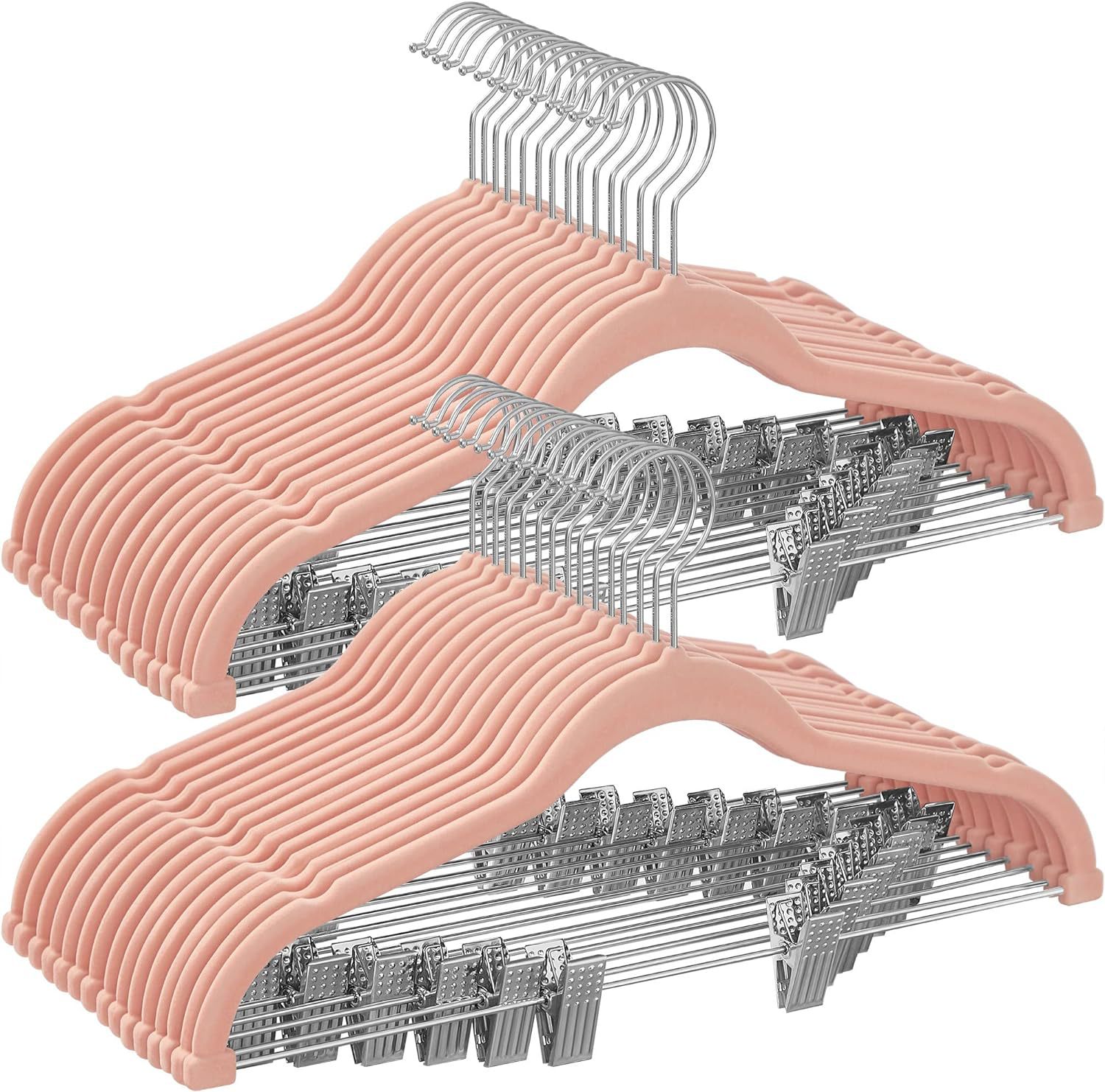 Pantalones adultos rack flocado percha con clip de plástico antideslizante tienda de ropa rack de secado percha de plástico al por mayor