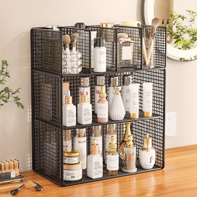 Desktop Storage Rack Kitchen Dining Table Seasoning Snack Cup Storage Rack Household Countertop Cosmetic Shelf Artifact