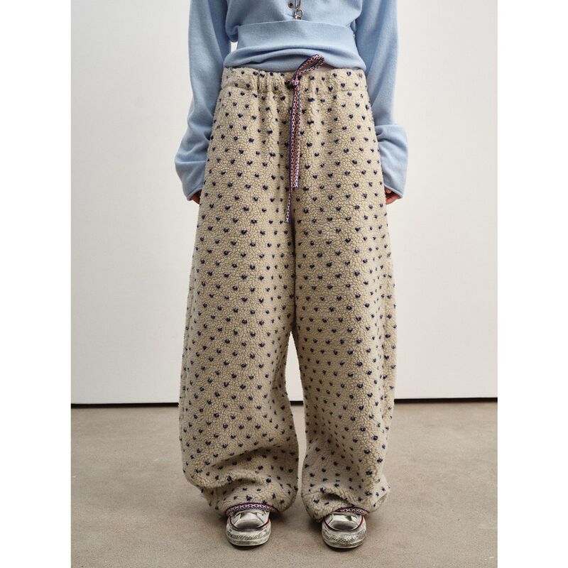 [Time-Sensitive] New Fleece Low-Rise Banana Pants, Loose Fit, Slimming, Versatile Drawstring Elastic Waist Casual Pants V9750
