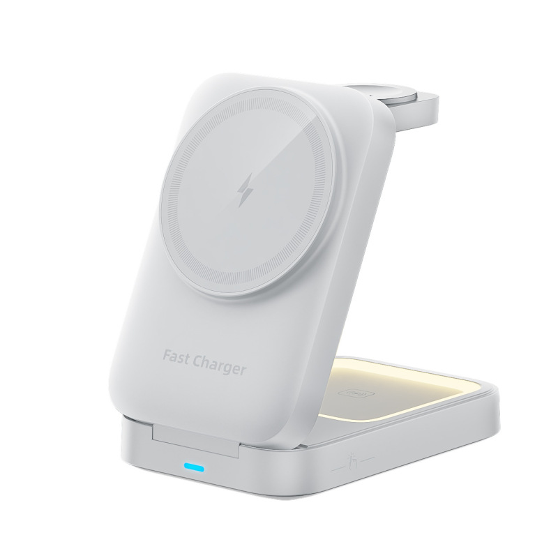 ワイヤレス充電器、3-in-1ワイヤレス充電器、折りたたみ式、ポータブル、Apple携帯電話に最適、ワイヤレス充電デスクトップスタンド|undefined