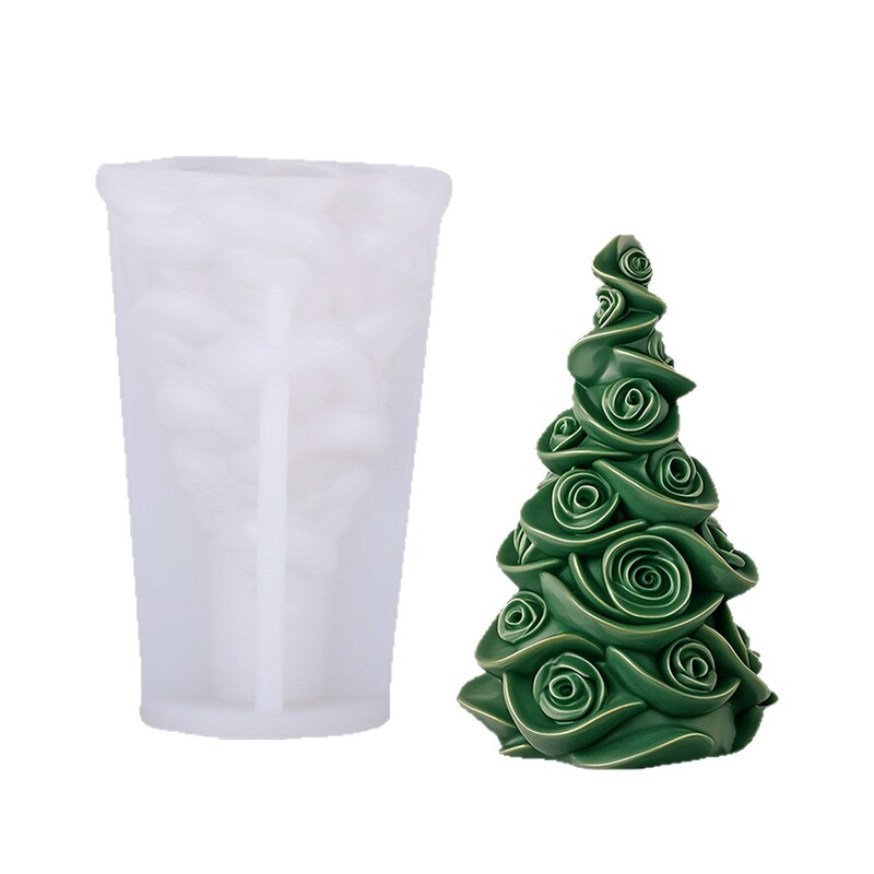 现货圣诞树系列蜡烛硅胶模具 DIY 石膏肥皂树脂慕斯蛋糕装饰摆件|undefined