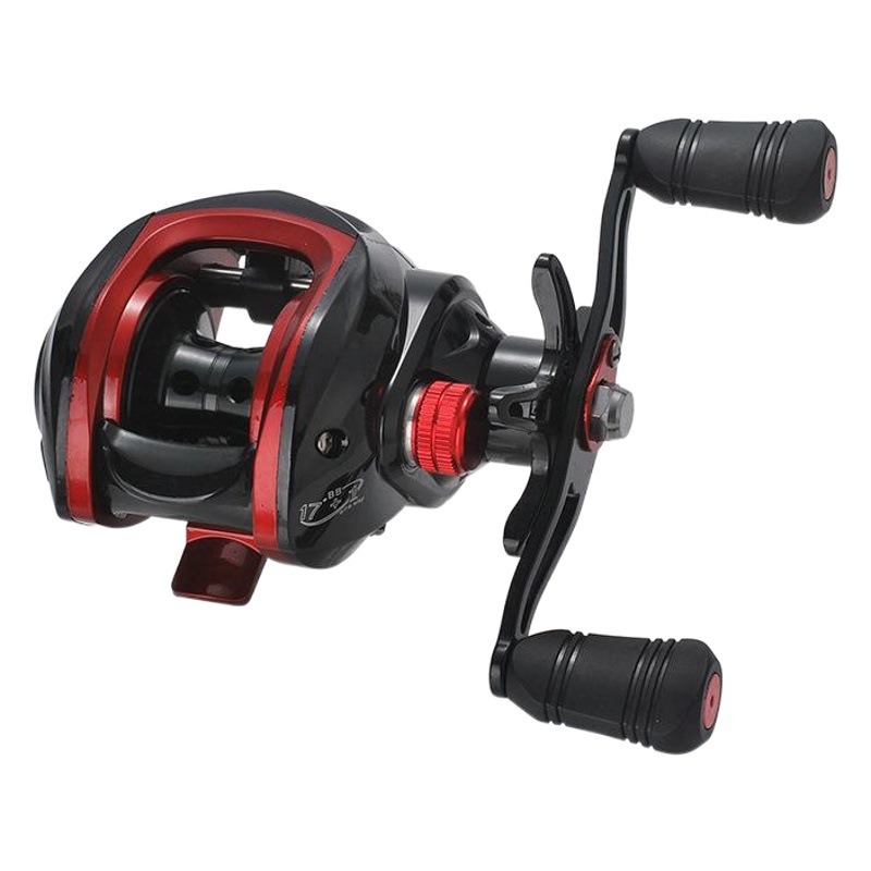 Comailong rueda de gota de agua negra y roja suave carretera rueda asiática violento negro delicado micro balsa rueda de pesca boca de caballo rebordear rueda de pesca