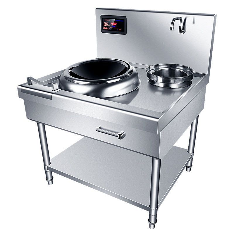 商用电磁炉双灶15kw大功率电炒炉餐厅饭店电炒锅商用食堂厨房电灶