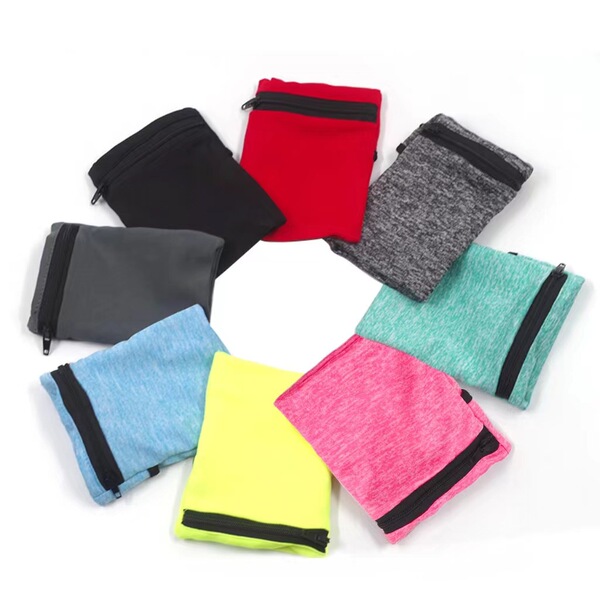 Multicoloured sports elastic wrist bag