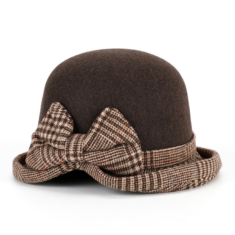 Sombrero de las mujeres otoño e invierno nuevo sombrero de lana de las mujeres moda plegable suave conformación cúpula caliente cuenca sombrero al por mayor