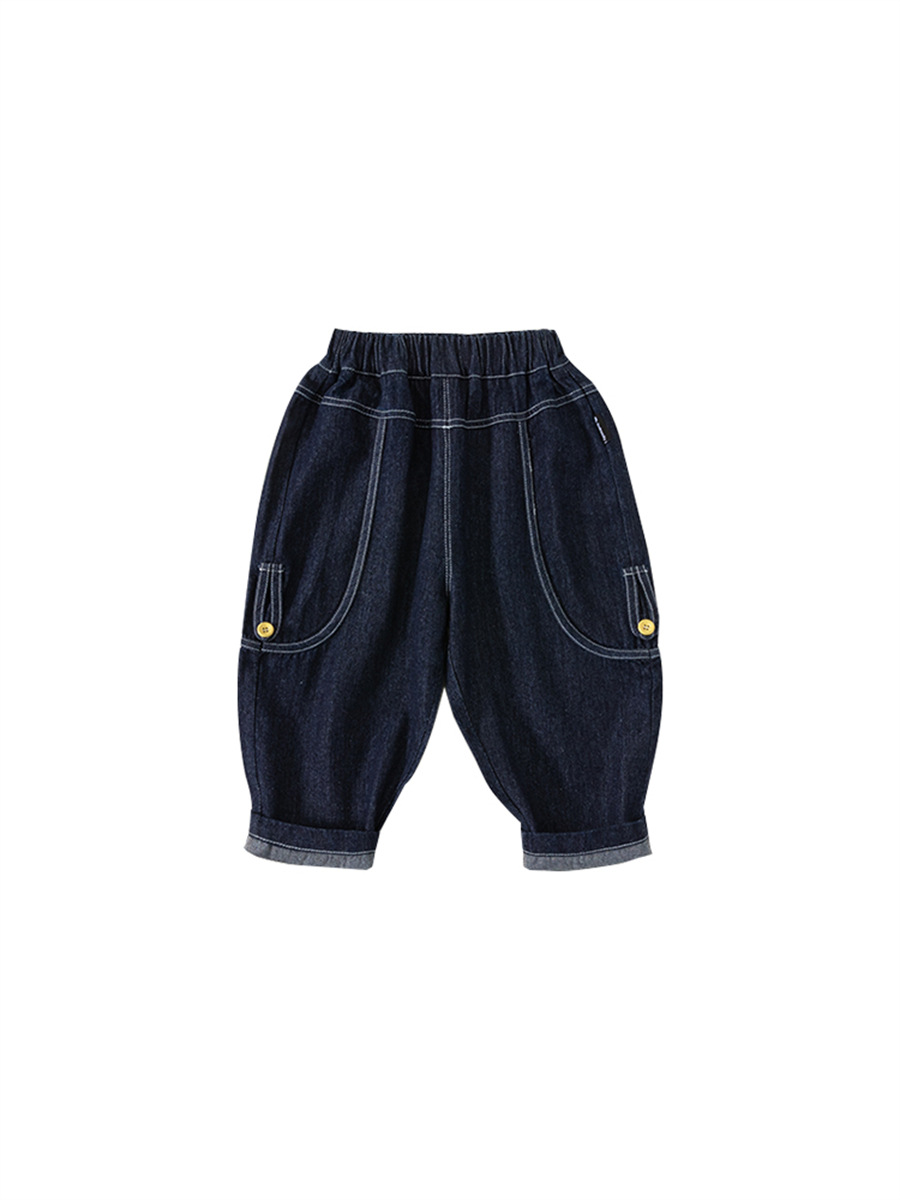 Youbao ropa para niños Mingbang ropa de primavera y otoño pantalones vaqueros harem casuales sueltos pantalones para niños ropa para niños image 6