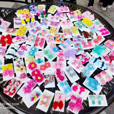 （断版处理）儿童皇冠蝴蝶结对夹发夹宝宝头饰发饰公主发夹头花海