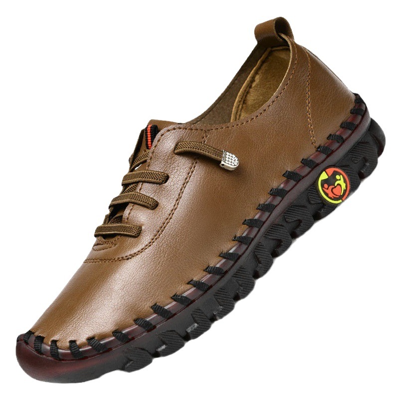 Cross-border caliente Hecho a mano de carne tendón suave inferior mamá zapatos de las mujeres 2023 primavera y verano nuevo soporte independiente zapatos planos zapatos Casuales