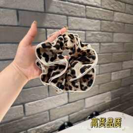 时髦豹纹高级感大肠发圈韩系气质时尚百搭洋气马尾发绳发饰1092
