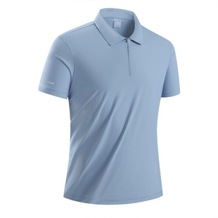 Summer polo shirt men's short-sleeved lapel T-shirt trendy half-sleeved men's and women's same style I slim fit casual solid color collar top