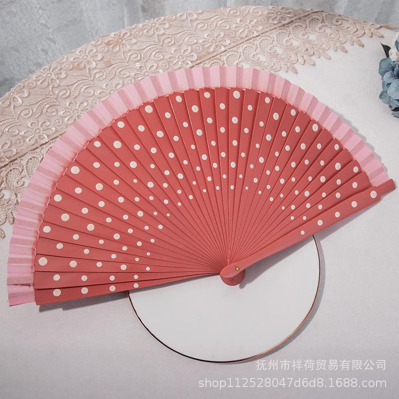 Ventilador español ventilador de la Media Luna ventilador de la danza fábrica al por mayor acabado de pintura Dama plegable ventilador conveniente apertura y cierre suave
