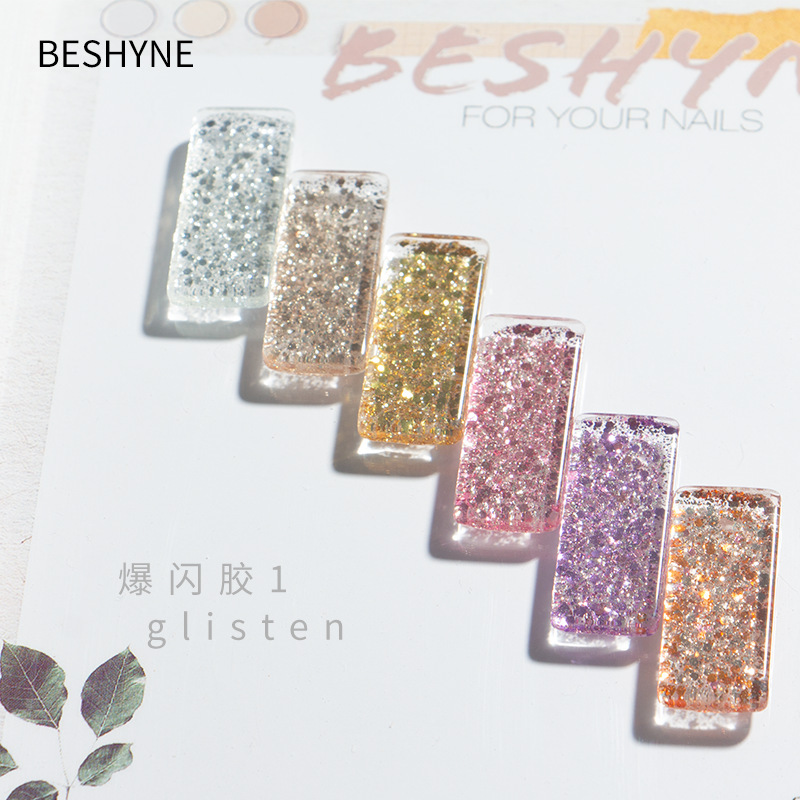 In-Stock Trending New Color Glitter Mini Set 5ml Japanese-Style Filling Gel Beshyne Dazzling Nail Gel In-Stock Trending New Color Glitter Mini Set 5ml Japanese-Style Filling Gel Beshyne Dazzling Nail Gel