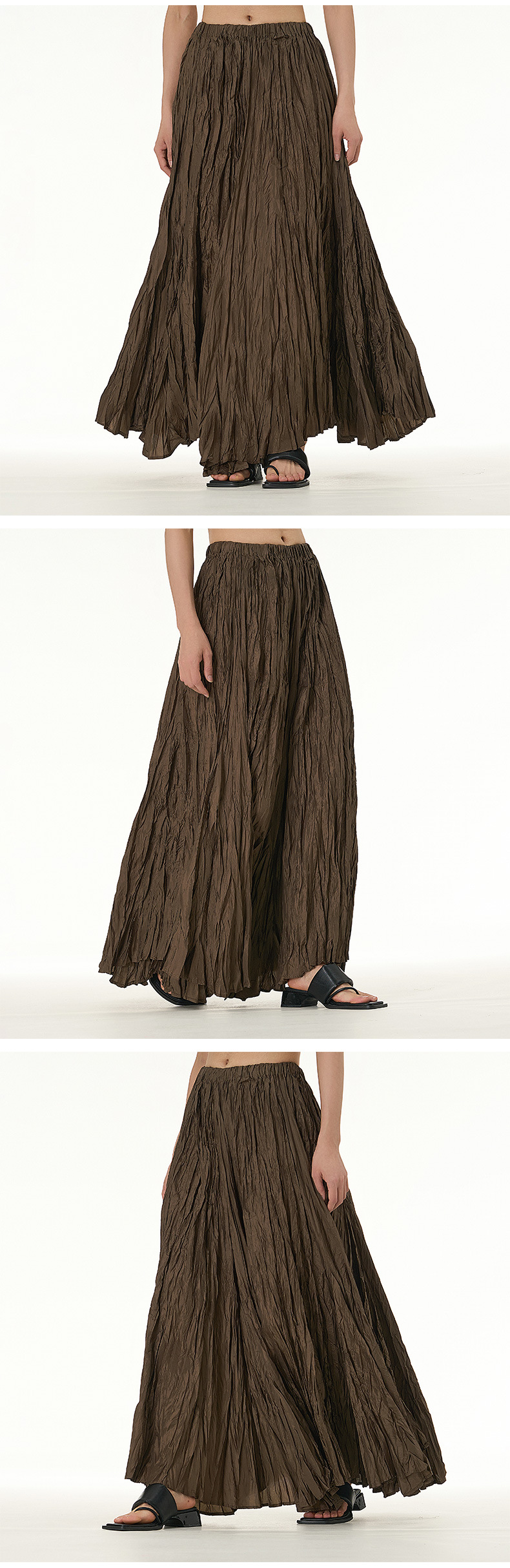 Summer Streetwear Solid Color Polyester Maxi Long Dress Skirts display picture 16