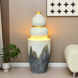 流水摆件;树脂工艺品;客厅落地摆件