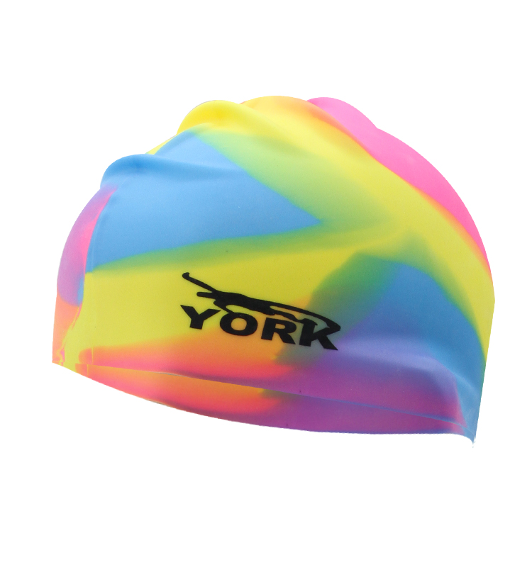 Silicone waterproof big solid color swimming cap for men and women…