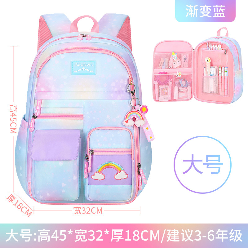 Bolsa escolar de impresión transfronteriza de dibujos animados refrigerador de gran capacidad para niñas niñas niños bolsas personalizadas