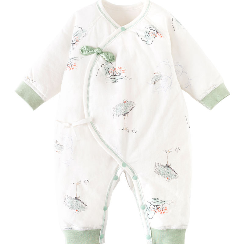 Ropa de bebé recién nacido primavera, otoño, invierno, nacimiento de monje caliente 0 algodón delgado marzo de otoño ropa de vestir, bata de bebé recién nacido