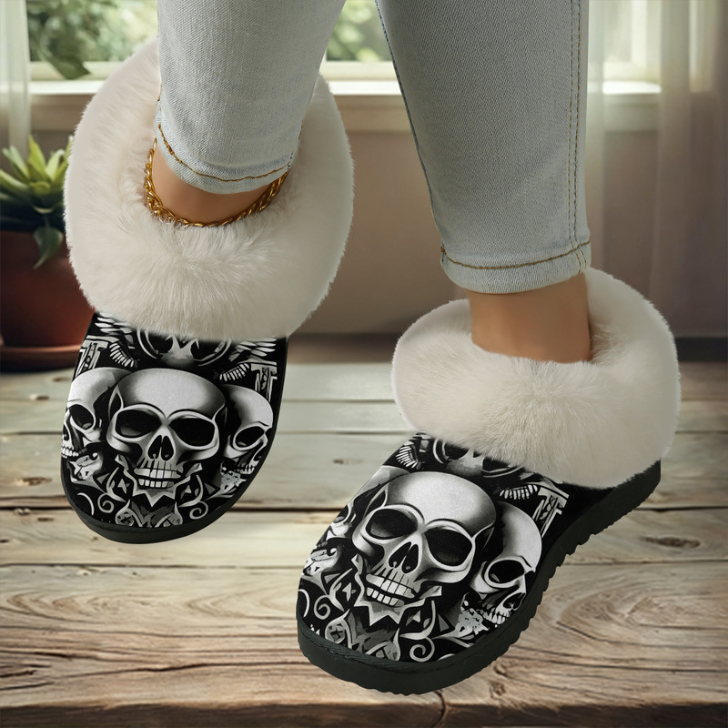 Cross-border exclusive highland cow pattern printed cotton slippers for men, autumn and winter couple slippers, POD cross-border JIT one-piece dropshipping