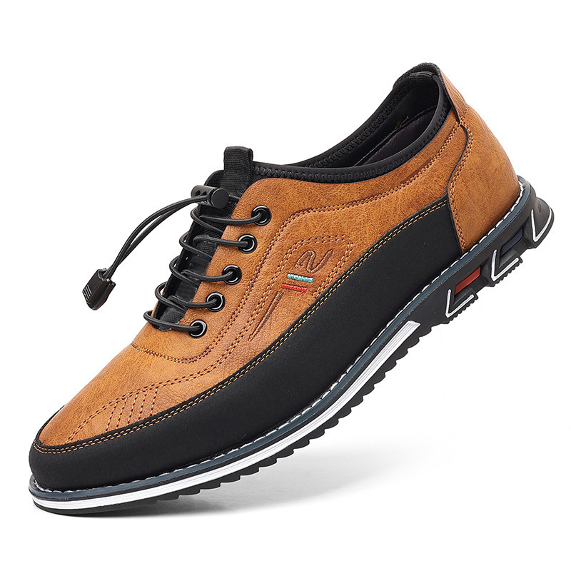 Cross-Border 2025 New Autum Sports Driving Shoes, Fashionable and Comfortable, Lazy, Button-Free Casual Leather Shoes for Men