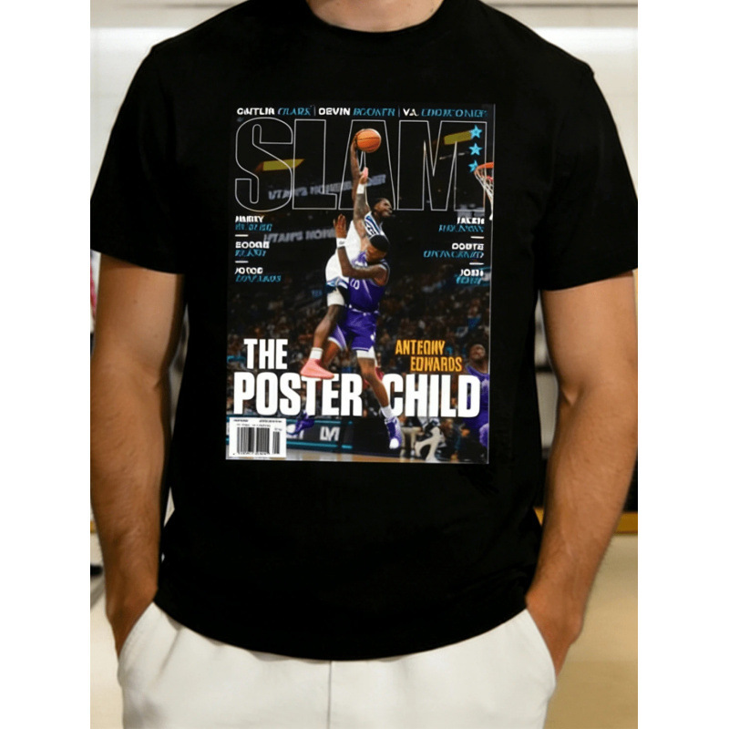 Cross-border European size Unisex Vintage Basketball Slam Cover Inspired Gr