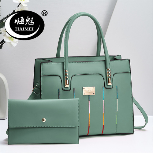 Cross-border foreign trade women's bag  new large bag European and American style handbag shoulder bag clutch two-piece set wholesale