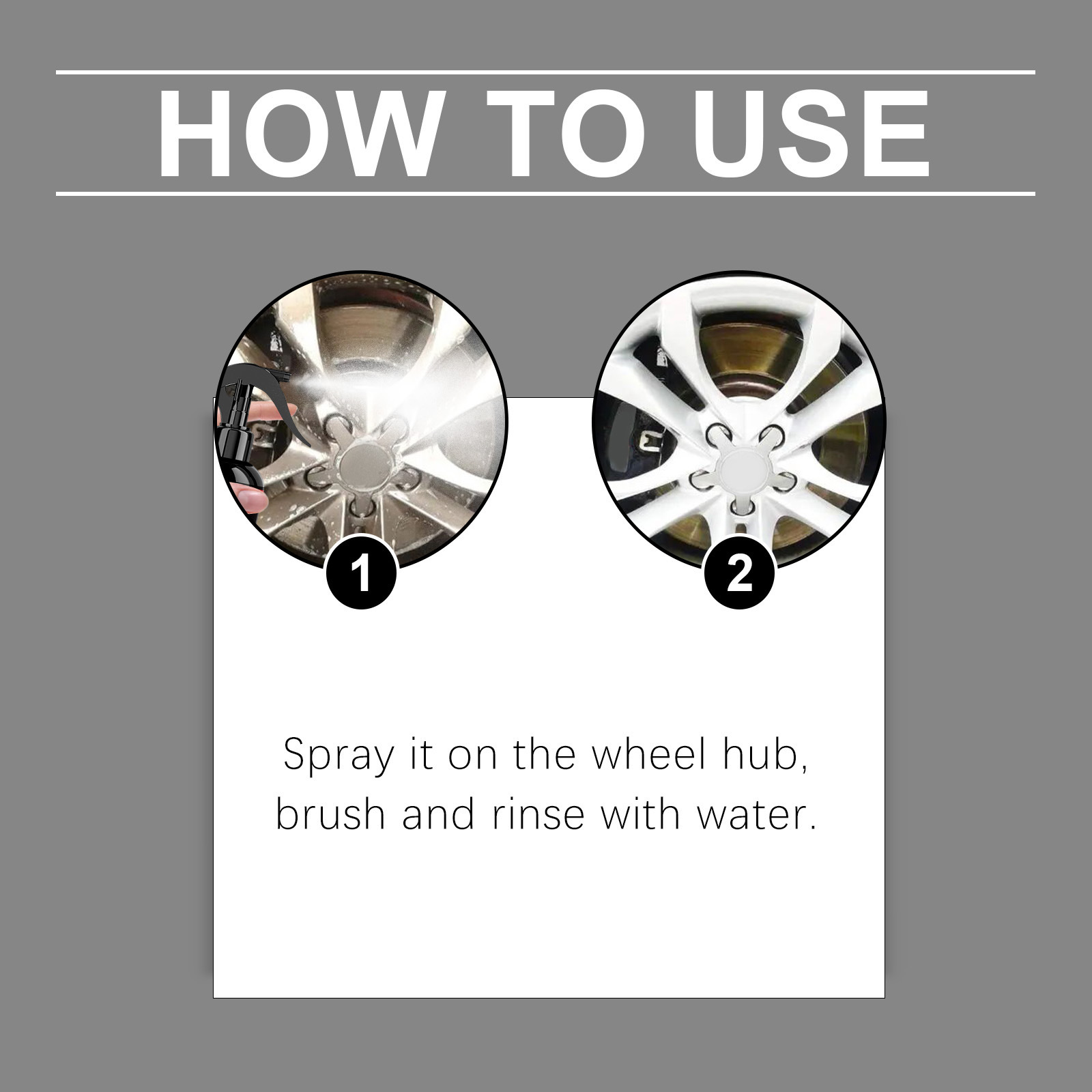 Rayhong Wheel Rust Removal Cleaning Spray Decontamination Polishing Maintenance Wheel Hub Car Wheel Cleaning Agent